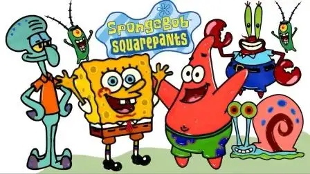 海绵宝宝果冻绘画和着色动画角色 - 着色字符0