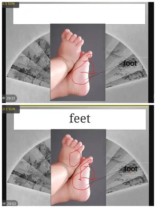 什么时候用foot 什么时候用 feet 一定记好了哦!