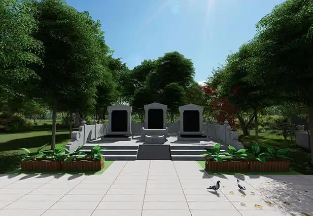 传统家族墓碑设计效果图