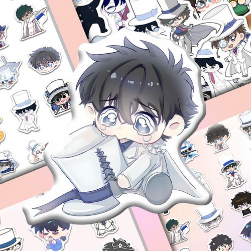 126张名侦探柯南q版怪盗基德黑羽快斗可爱贴纸diy手机壳防水贴画