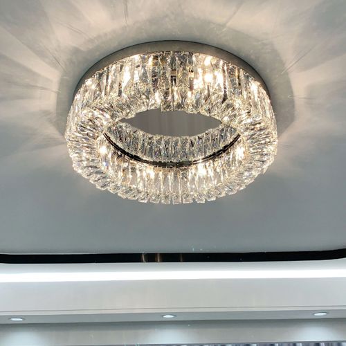 水晶灯吸顶灯简约后现代客厅灯温馨卧室灯北欧轻奢大气餐厅led灯