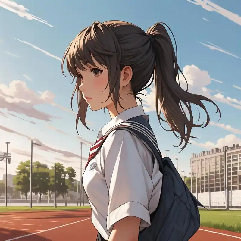 95青春校园风高马尾女生头像996995 高马尾的活力与青春的