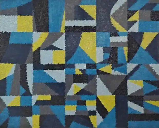 新当代青年艺术家熊艺为唐诗抽象概念作品欣赏_cm_油画_国际