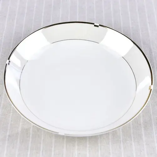 浩新批发圆形唐山骨瓷家用8寸深盘 创意陶瓷餐具套装盘子定制加logo