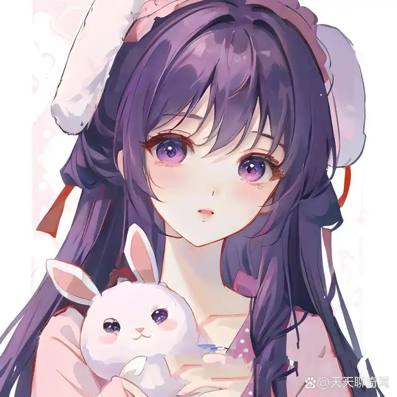 家有萌兔,啾|动漫女生头像|二次元粉色系