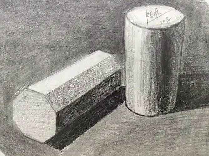 11.3丹尼斯校区学院素描班周六下午《素描静物/几何体练习》