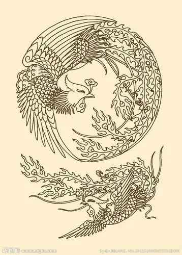 凤凰纹样大图点击还原