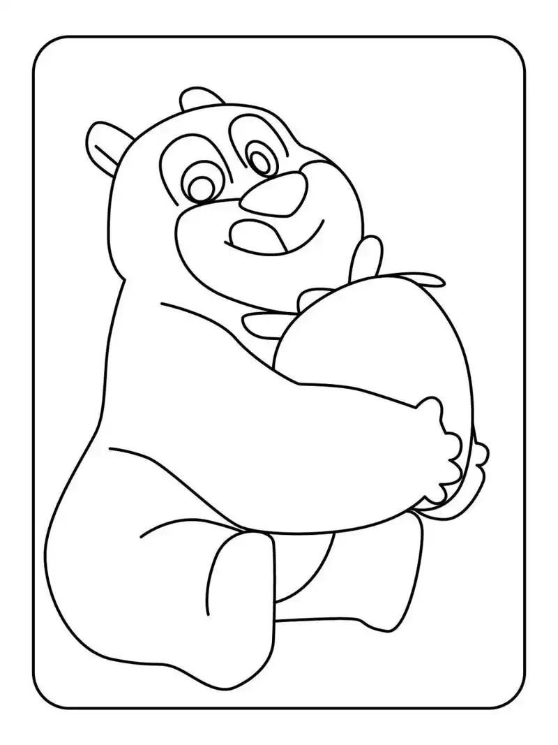 97熊出没 | 超萌涂色素材120张可打印 家里宝宝到了绘画启蒙的阶段