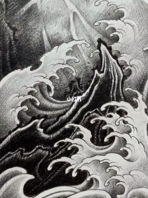 水浪纹身  #传统纹身  #手绘  #西安纹身  #西安纹身店