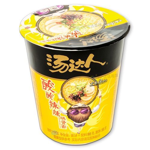 统一汤达人达人泡面整箱酸辣豚骨拉面方便面桶面杯冲泡方便面