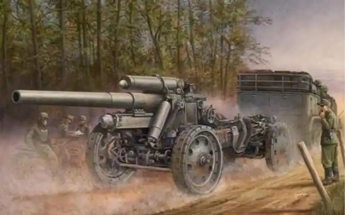 sdkfz-9 18t半履带牵引sfh18榴弹炮