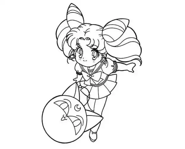 美少女战士萌萌的简笔画