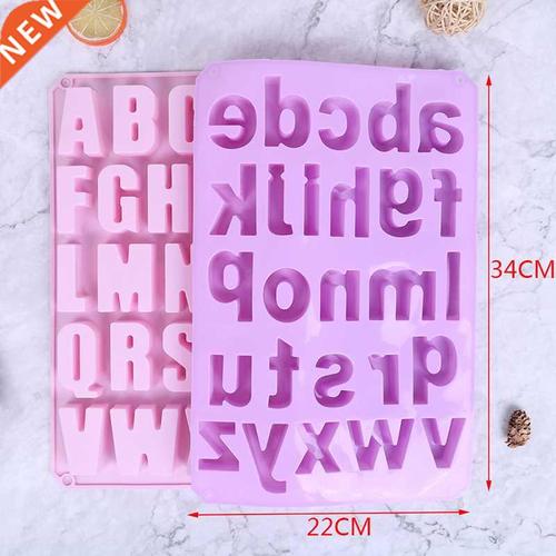 alphabet silicone ice chocolate mould candy bar soap pan cak