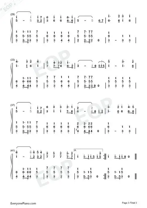 检阅进行曲-郑路双手简谱预览3