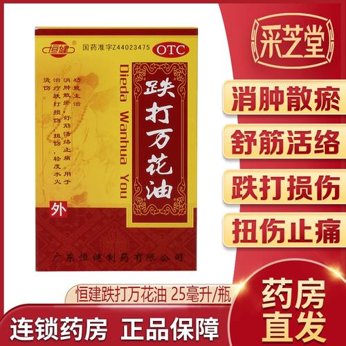 恒建跌打万花油25ml消肿散瘀舒筋活络止痛跌打损伤扭伤水火烫伤
