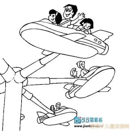 游乐园简笔画儿童画游乐园简笔画儿童画春节