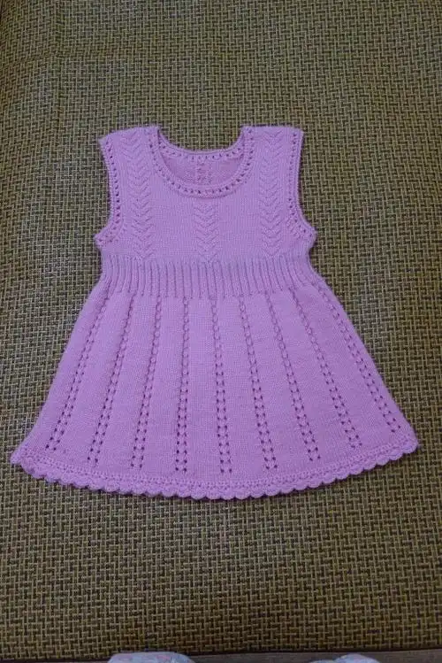 好看又简单宝宝背心裙编织过程