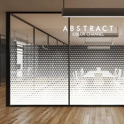 公司办公室隔断装饰玻璃贴纸静电透明磨砂贴膜瓷砖