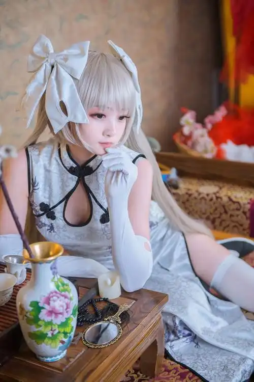 缘之空穹妹cosplay白丝萌妹超可爱
