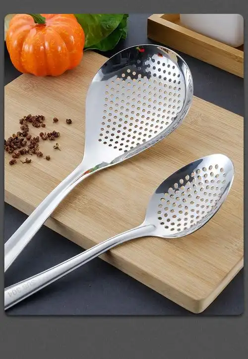 不锈钢火锅漏勺捞面笊篱家用油炸神器饺子勺厨房用具花椒大小漏勺304