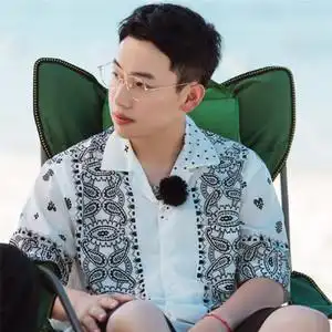 妻子的浪漫旅行邹凯同款白色印花翻领单排扣短袖衬衫减龄上衣男女