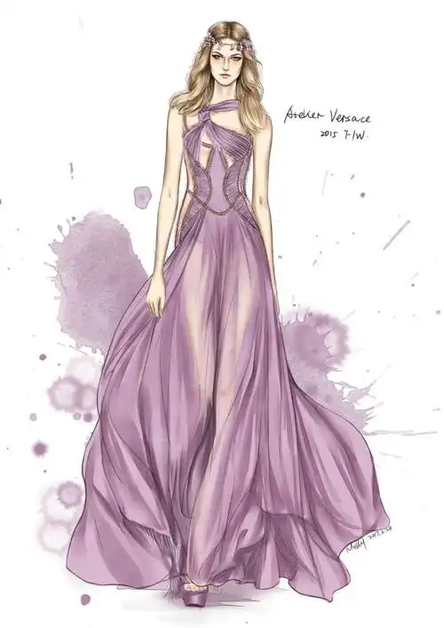 服装设计 手稿 时尚 欧美 手绘