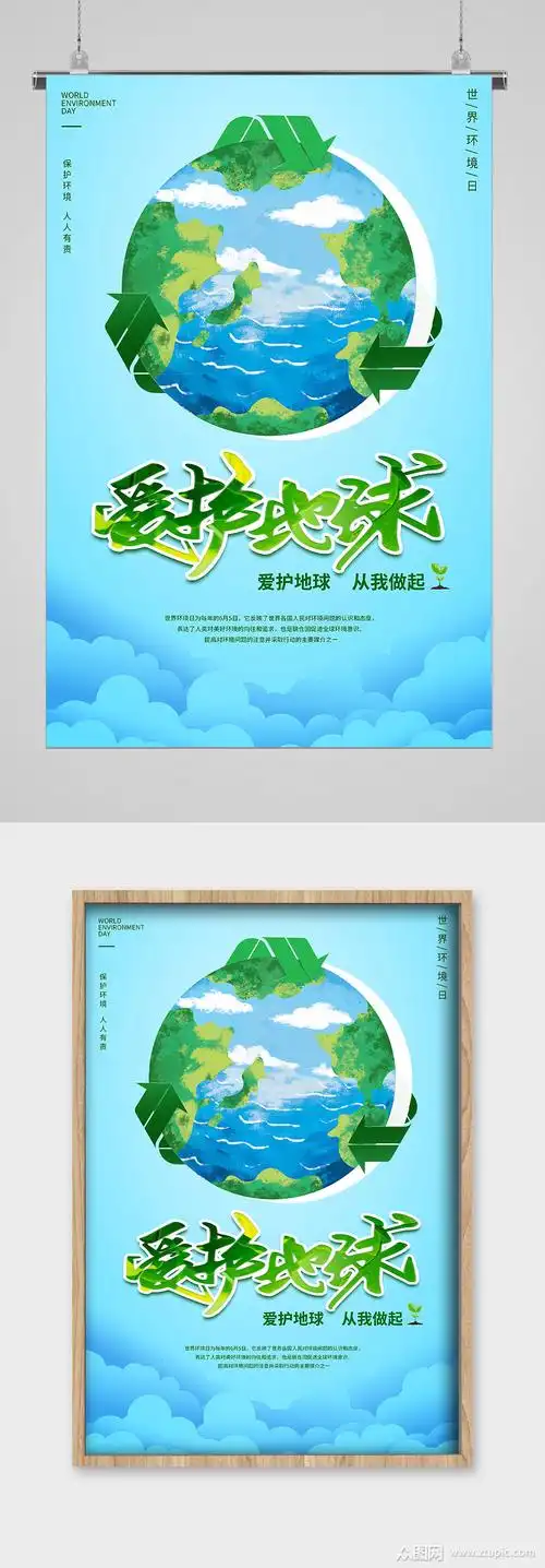 爱护地球世界环境日宣传海报素材