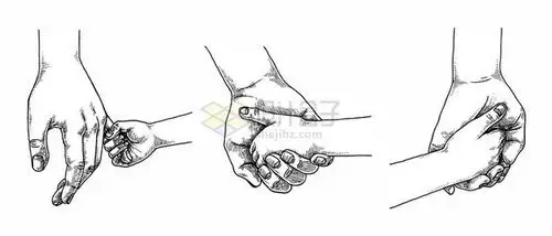 3款大手牵小手素描插画823291png图片素材