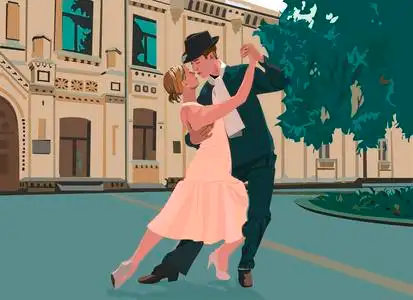 华尔兹舞王图片-华尔兹舞王素材-华尔兹舞王插画-摄图新视界
