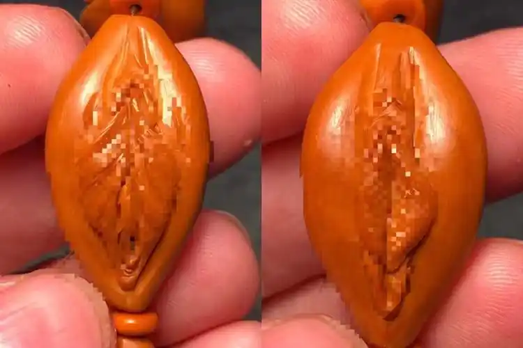 香港索柏蒂专柜橄榄核雕刻超写实 生命之源手串核雕升职器艺文玩手把