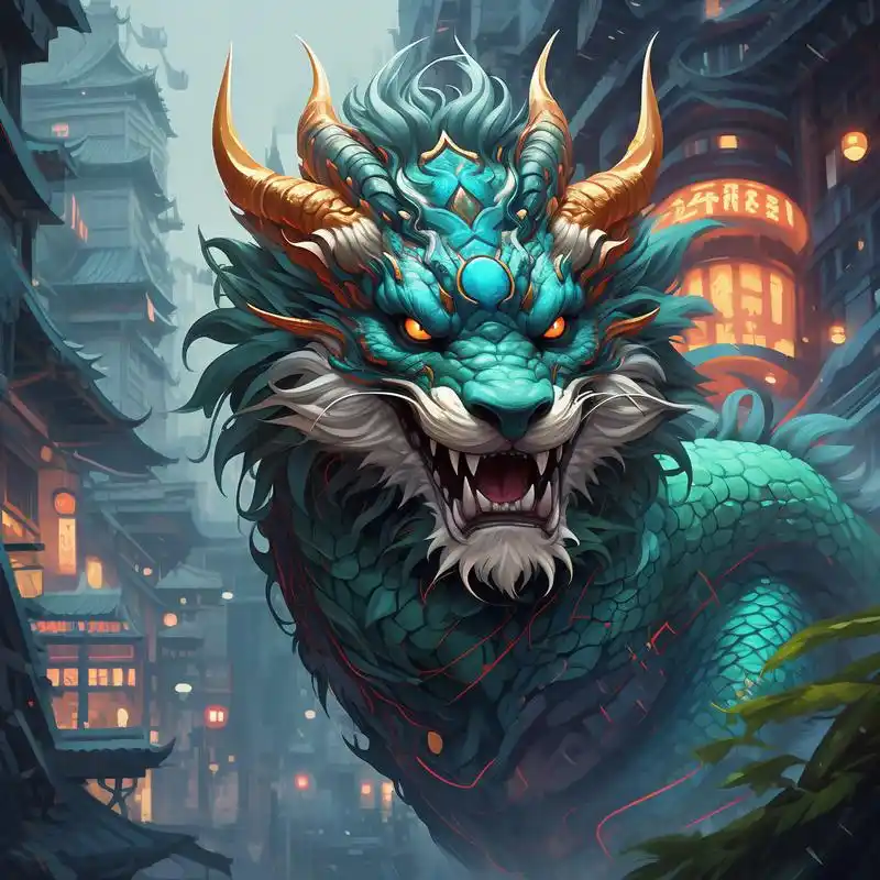 97赛博朋克风潮|青龙头像 炫酷青龙头像来袭!