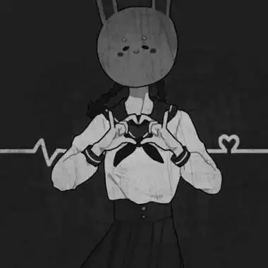 抑郁症头像女生动漫二次元黑色抑郁头像