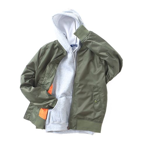 美式古着飞行员vintage棒球服男款ins潮外套春秋alpha立领ma1夹克