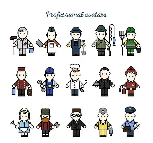 15款卡通职业人物矢量素材