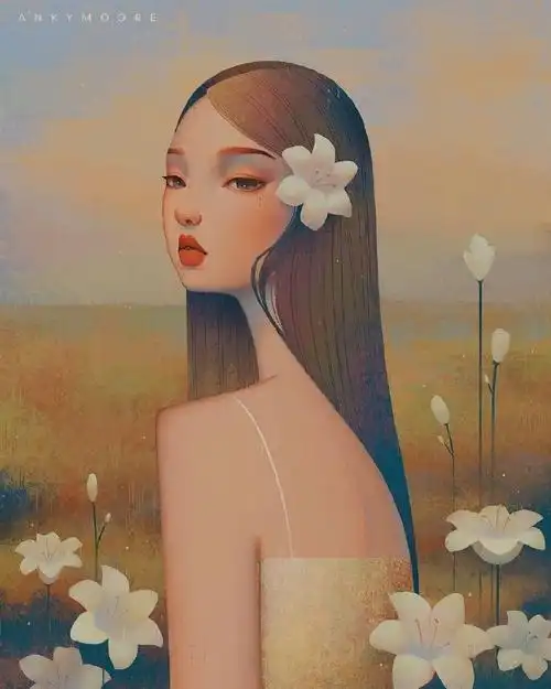 插画师 ankymoore 笔下的复古时尚人物.#遇见艺术##插画