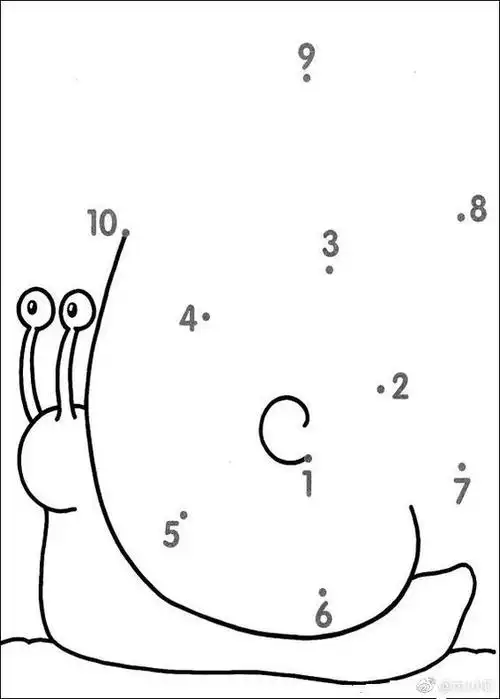 分享几张各种图案的数字连线图,孩子可以从1开始,按照顺序连线