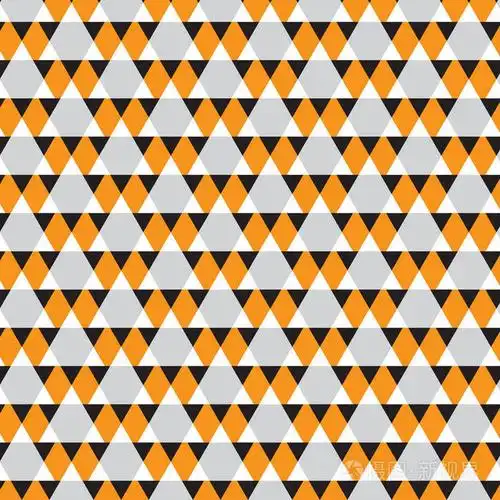 小橙白色大银色三角形重叠图案黑色背景