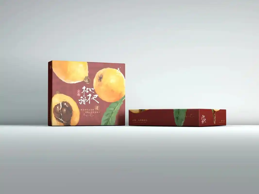 原创手绘枇杷果包装设计#包装设计 #水果包装设计 #手绘包装 - 抖音