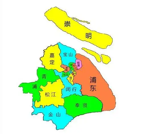 上海行政区划地图