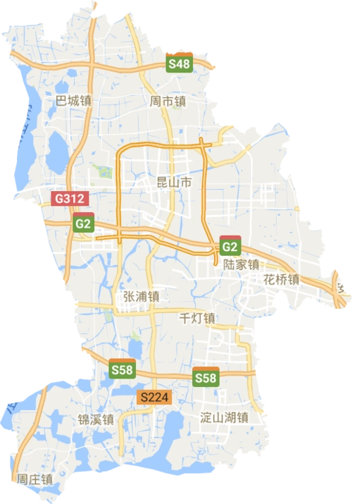 昆山市高清电子地图