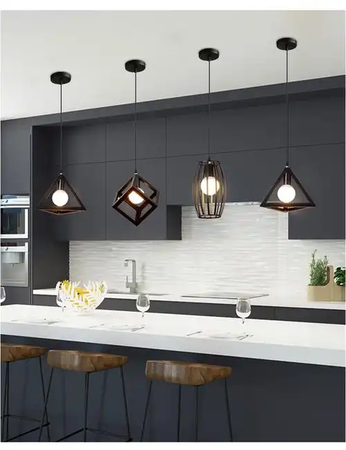 吊灯餐灯现代简约三头北欧餐厅家用工业风吧台灯吊灯