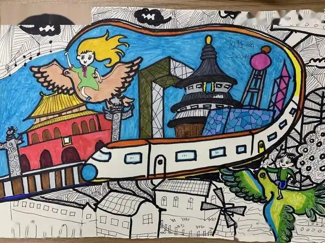 品格德育网游神州大地一一二年级主题绘画