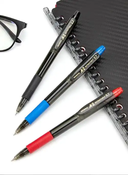 日本zebra斑马圆珠笔 真心油性笔a1拔帽款a2按动式中油笔顺滑办公签字