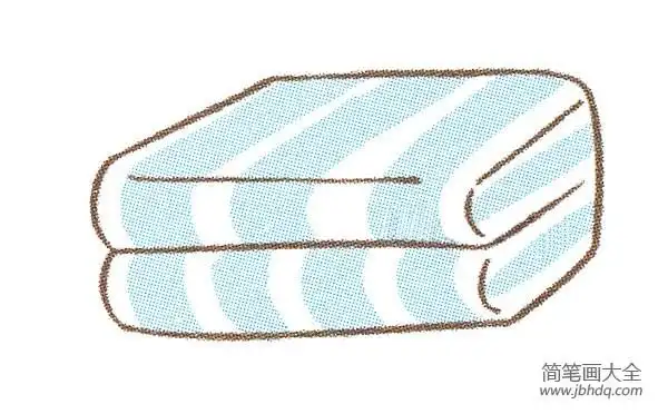 被子简笔画画法