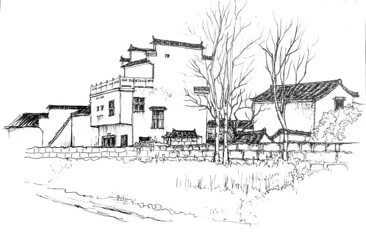 安徽宏村写生习作