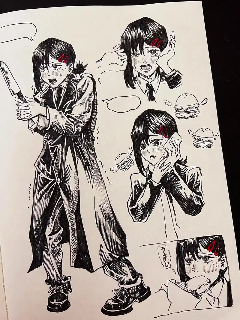 之前画的小红红.suki#电锯人 #画画 #手绘 #东山小红 - 抖音