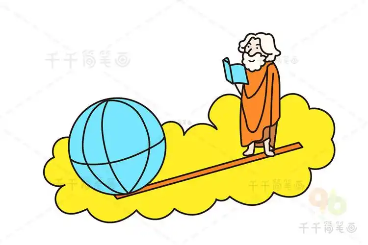 阿基米德简笔画