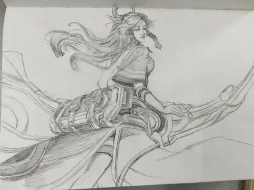 王者荣耀伽罗简笔画