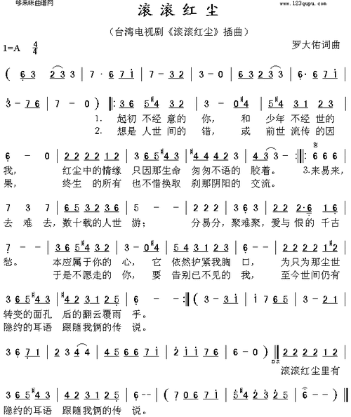 滚滚红尘(陈淑桦,罗大佑)