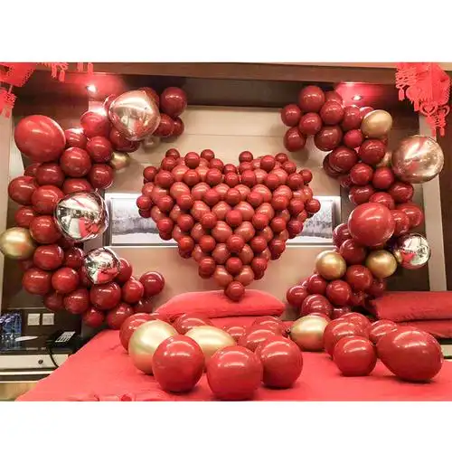 love_新款结婚婚房装饰布置求婚表白布置装饰love字母铝膜气球心形